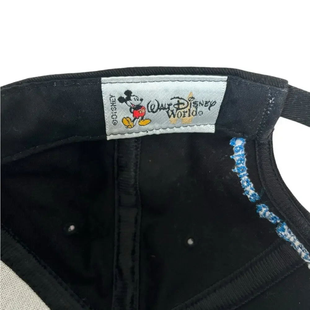 Vintage Y2K 2000 Walt Disney World Cotton Baseball Cap in Black - One Size